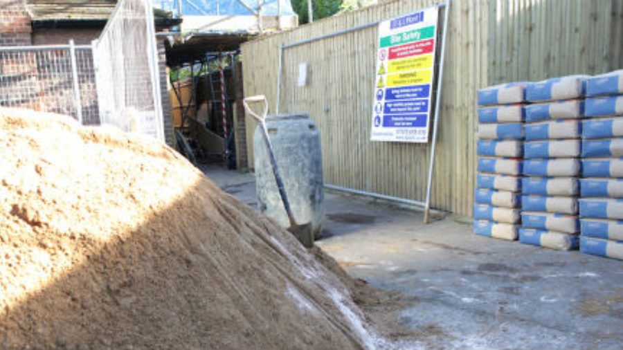 Pre-construction site setup